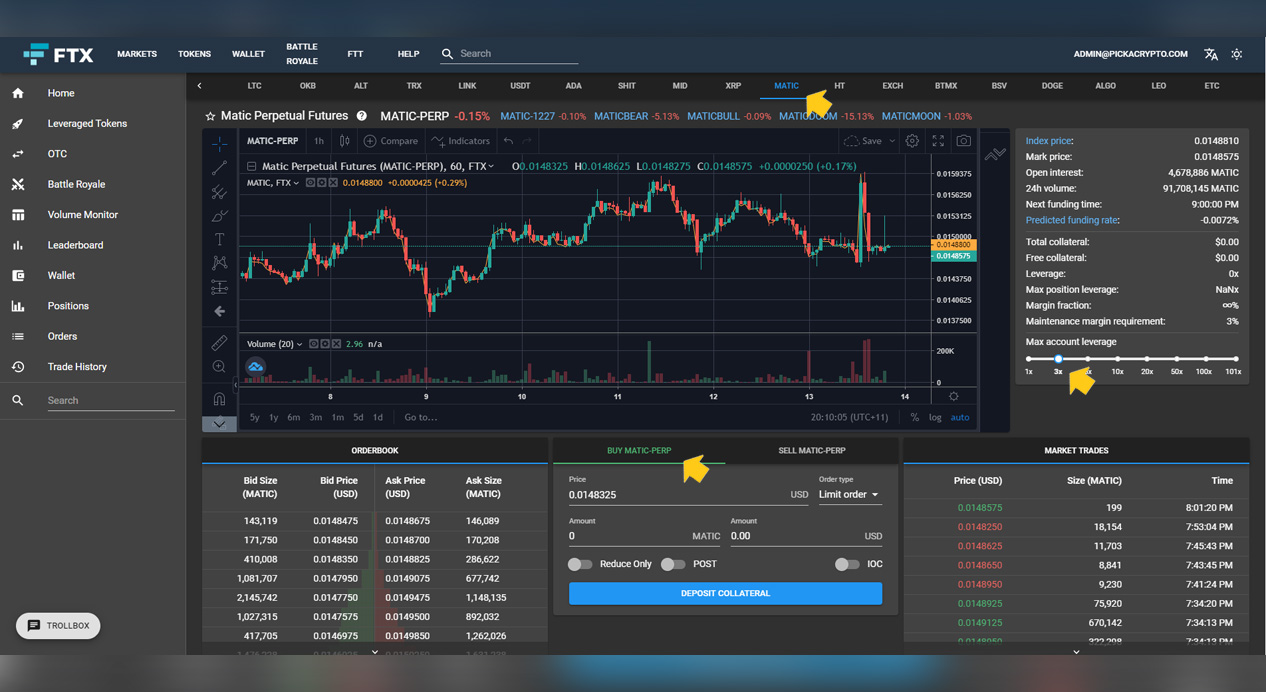 FTX Exchange Long Matic Tutorial