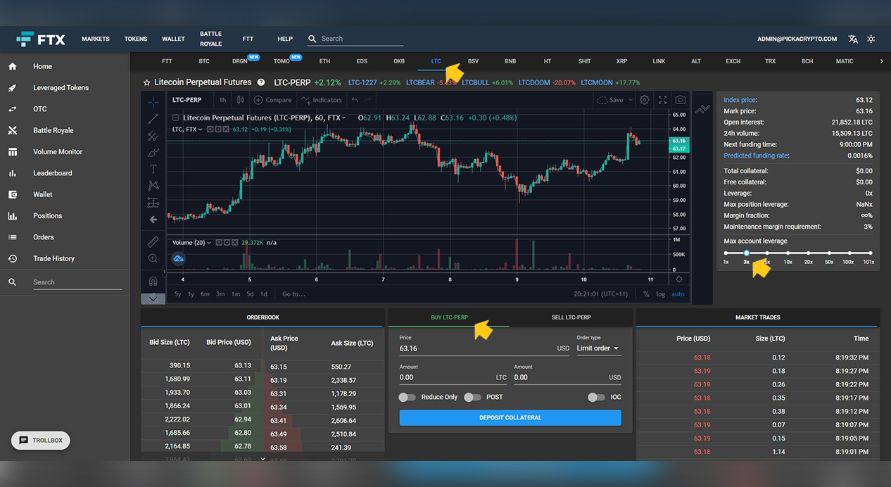 FTX Exchange LONG Litecoin LTC