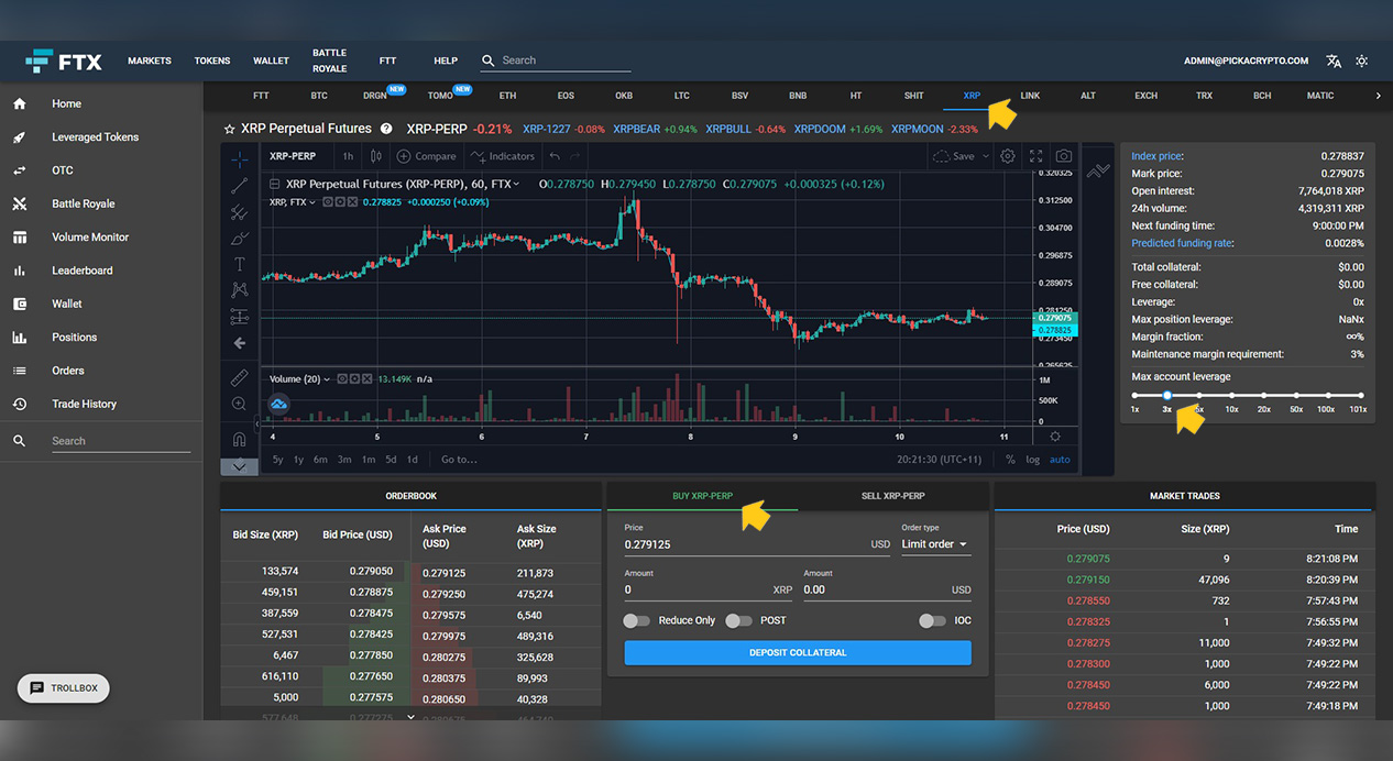 FTX Exchange Long Ripple XRP Tutorial