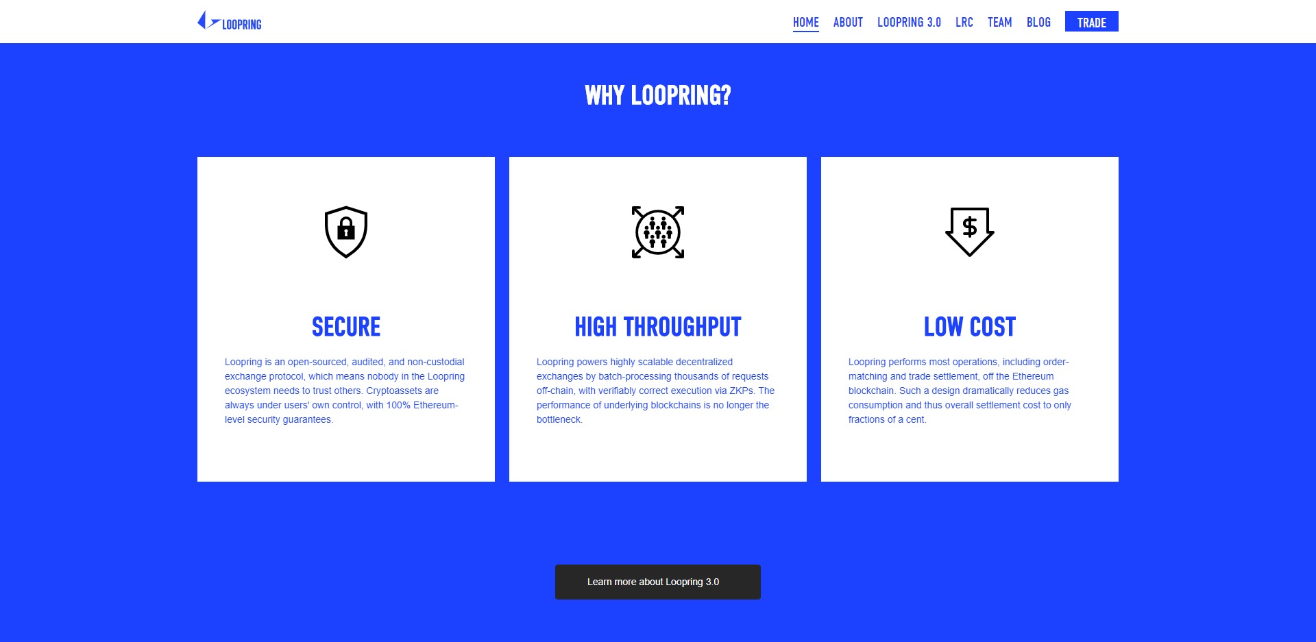 Loopring LRC Website