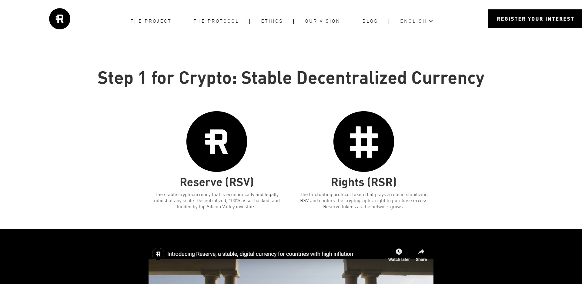 Reserve Rights RSR Website