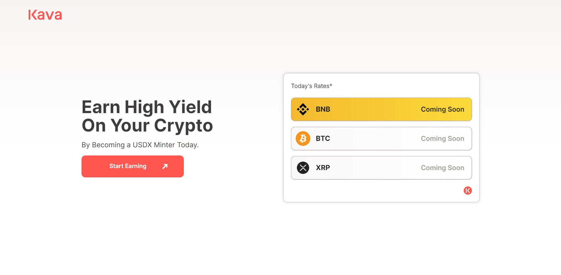 Kava Price Prediction Website