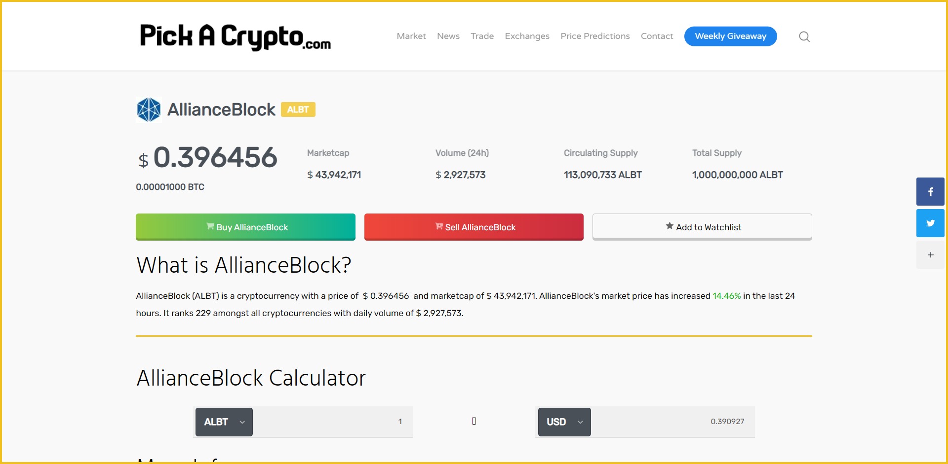 allianceblock crypto price prediction