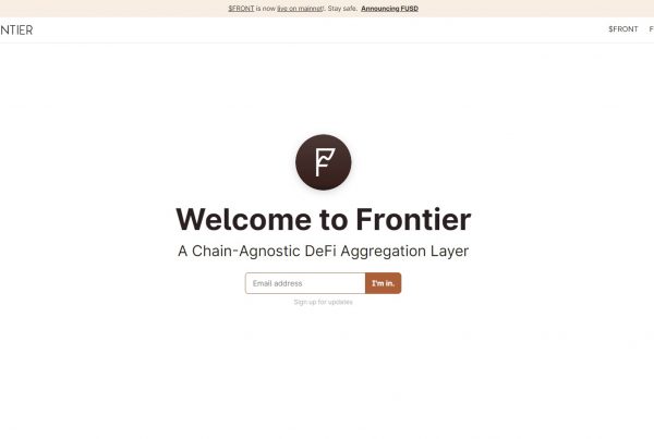 Frontier FRONT Price Prediction Website