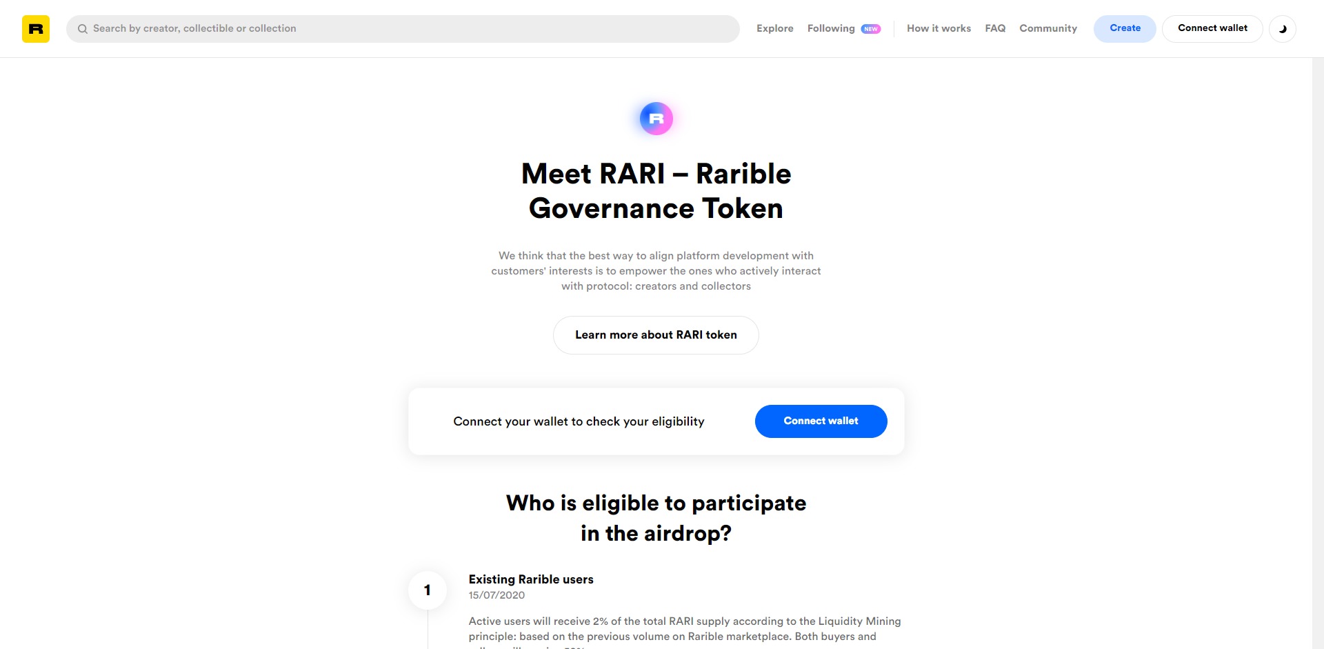 Rarible RARI Price Prediction Website