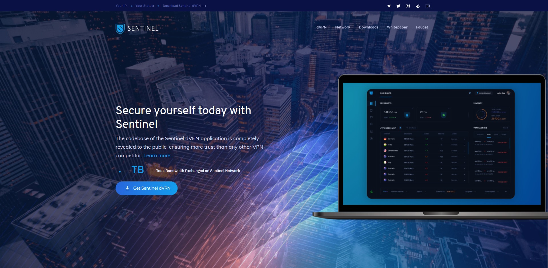 Sentinel SENT Price Prediction Website