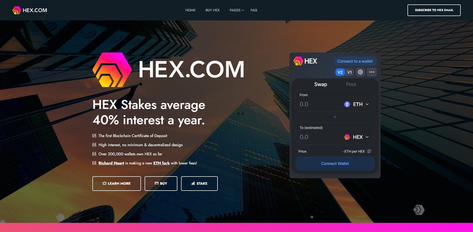 Hex Price Prediction Website