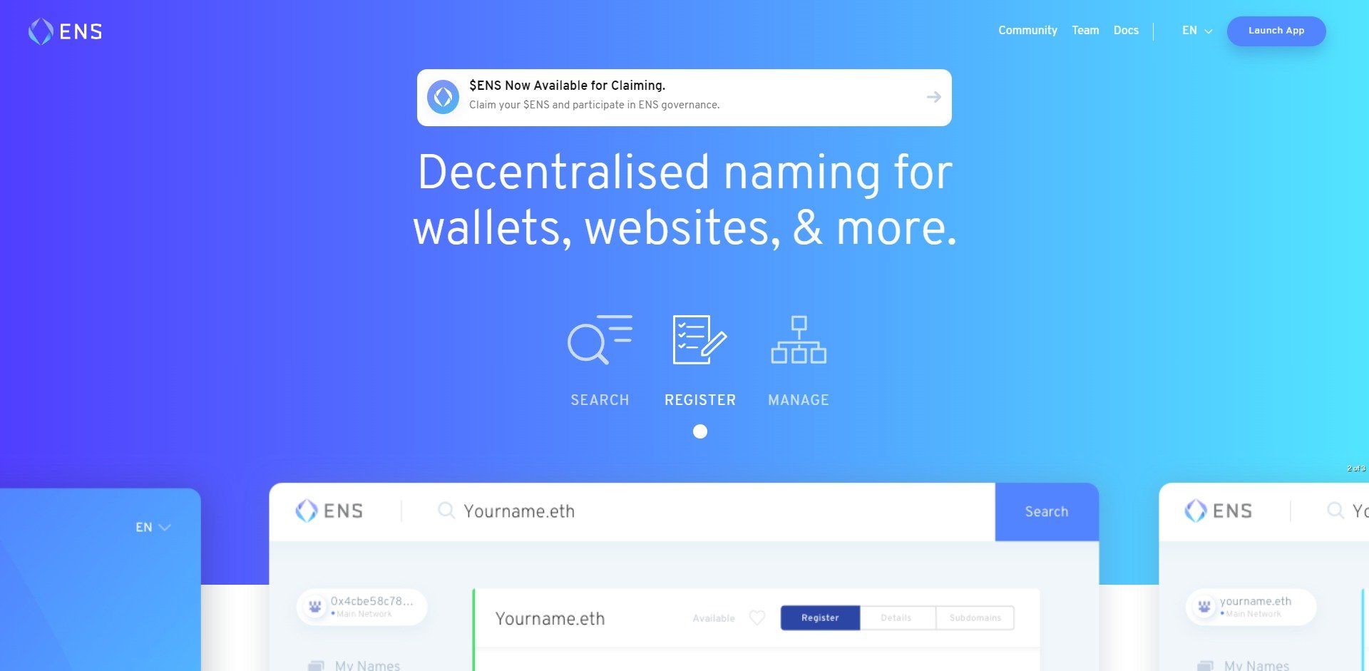 Ethereum Name Service ENS Price Prediction Website