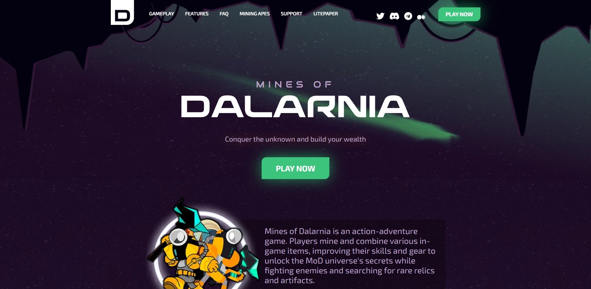 Mines Of Dalarnia DAR Price Prediction Website