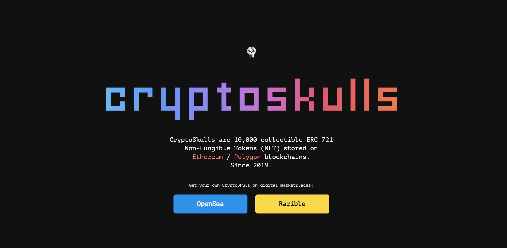 Buy CryptoSkulls Website